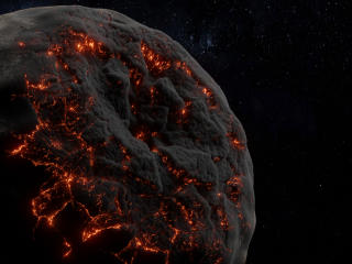 Artistic 3D Planet Explosion Art wallpaper