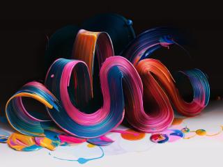 Artistic Colorful Digital Lines wallpaper