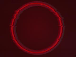 Artistic Neon Red Ring Glitch wallpaper