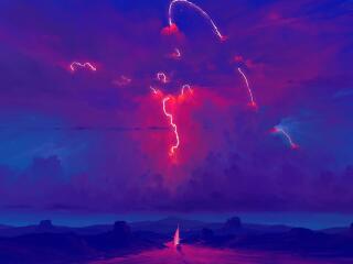 Artistic Sky Thunderstorm wallpaper