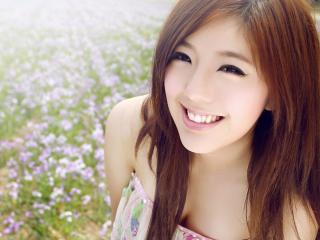 asian, girl, smile wallpaper