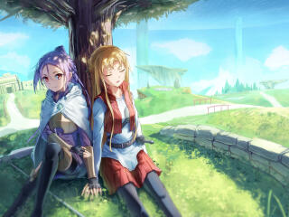 Asuna Yuuki andMito HD Sword Art Online wallpaper