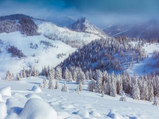 austria, mountains, snow Wallpaper