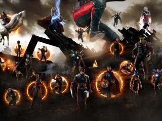 Avengers Endgame War Scene Fanart Wallpaper