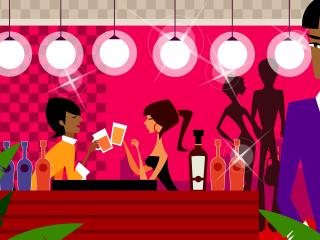 bar, cocktails, people wallpaper