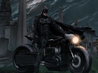 Batman 4k Motorcycle Art wallpaper