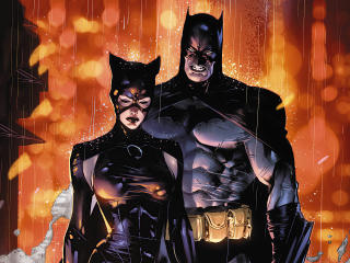 Batman & Catwoman DC 4K wallpaper