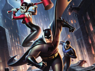 Batman And Harley Quinn Sci-Fi Movie Poster wallpaper
