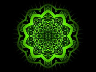 Beautiful Green Circular Pattern wallpaper