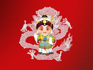 beijing opera, dragon designs, costume wallpaper