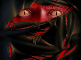 being, red, eyes Wallpaper