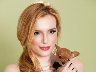Bella Thorne With Her Dog wallpaper