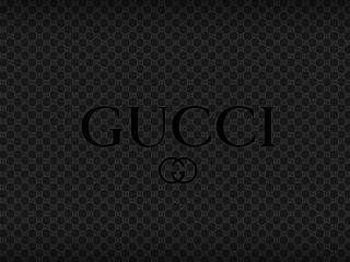 black gucci, logo, brand wallpaper
