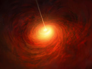 Black Hole Jet in Messier 87 Digital Art wallpaper