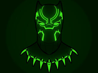 Black Panther 4k Green Glowing wallpaper