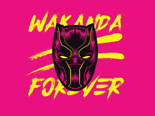 Black Panther Wakanda Forever 4k Minimalist Art wallpaper