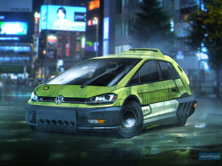 Blade Runner Volkswagen Golf Hatchback wallpaper