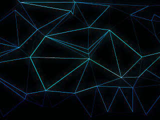Blue Abstract Shape Neon Lines wallpaper