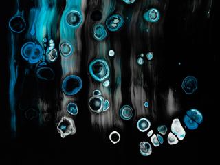Blue And Black Abstract Paint wallpaper
