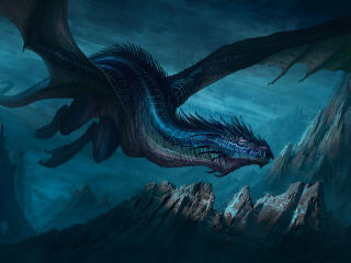 Blue Dragon Art wallpaper