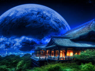 Blue House HD Planet wallpaper