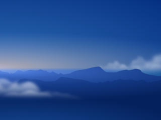 Blue Mountains and Clouds wallpaper
