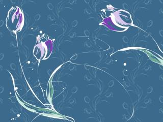 blue, rose, flowers wallpaper