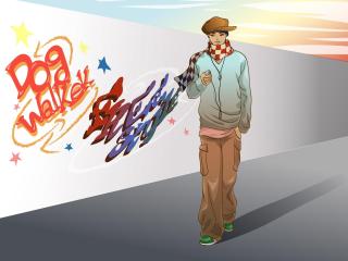 boy, wall, graffiti wallpaper