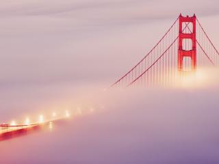 bridge, san francisco, fog Wallpaper