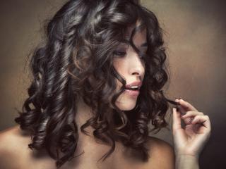 brunette, hair, curly hair wallpaper