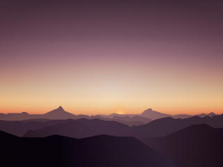 Calm Sunset Mountains Wallpaper