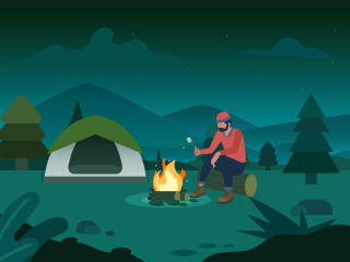 Camping Digital wallpaper