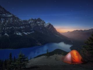 Canada Lake Camping HD Photography wallpaper