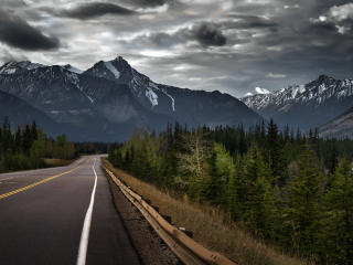 canada, mountain, road wallpaper