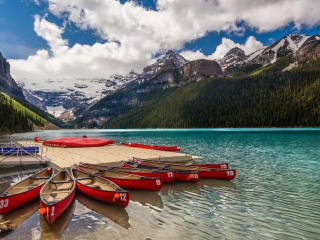 canada, mountains, lake wallpaper