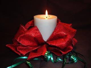 candle, ribbons, bows Wallpaper