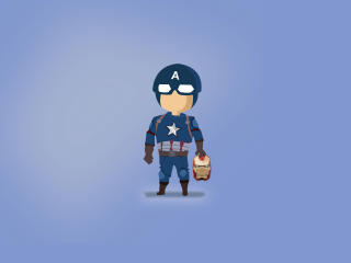 Captain America Minimal Marvel wallpaper