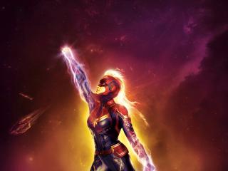Captain Marvel IMAX Poster Wallpaper