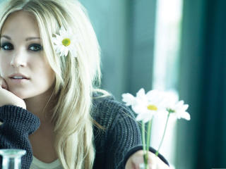 Carrie Underwood with flowers wallpaper Wallpaper