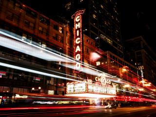 chicago, illinois, night Wallpaper