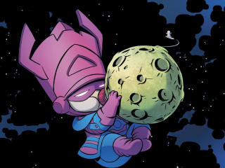 Child Galactus Consuming Planets wallpaper