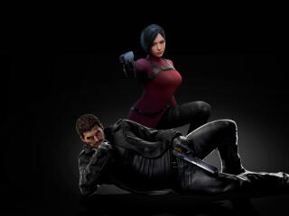 Chris Redfied and Ada Wong Team Resident Evil wallpaper