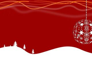 christmas decorations, snowflakes, christmas trees Wallpaper