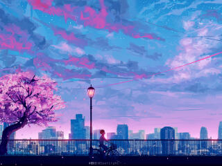 City 4k Anime Art wallpaper