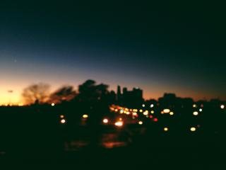 city, blur, glare Wallpaper