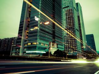 city, ​​lights, buildings Wallpaper