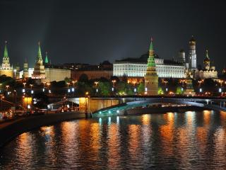 city​​, moscow, night wallpaper