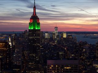 city, new york, empire state building Wallpaper