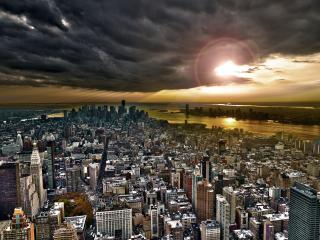 city​​, new york, sky wallpaper