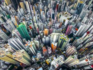 Cityscape Aerial View wallpaper